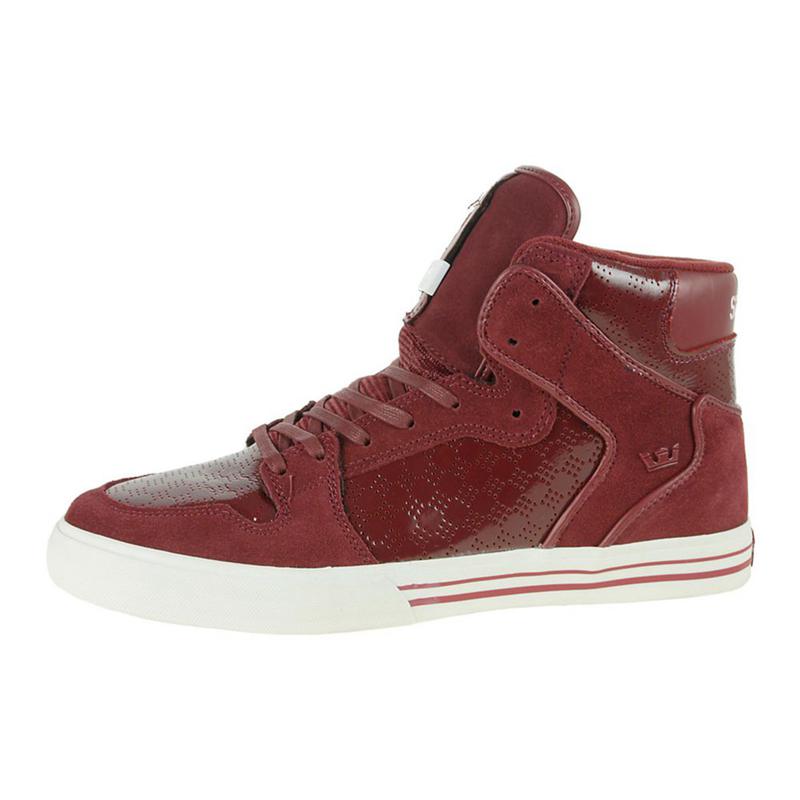 Zapatillas Altas Supra Argentina Hombre - VAIDER Burdeos (XWGTA-6238)